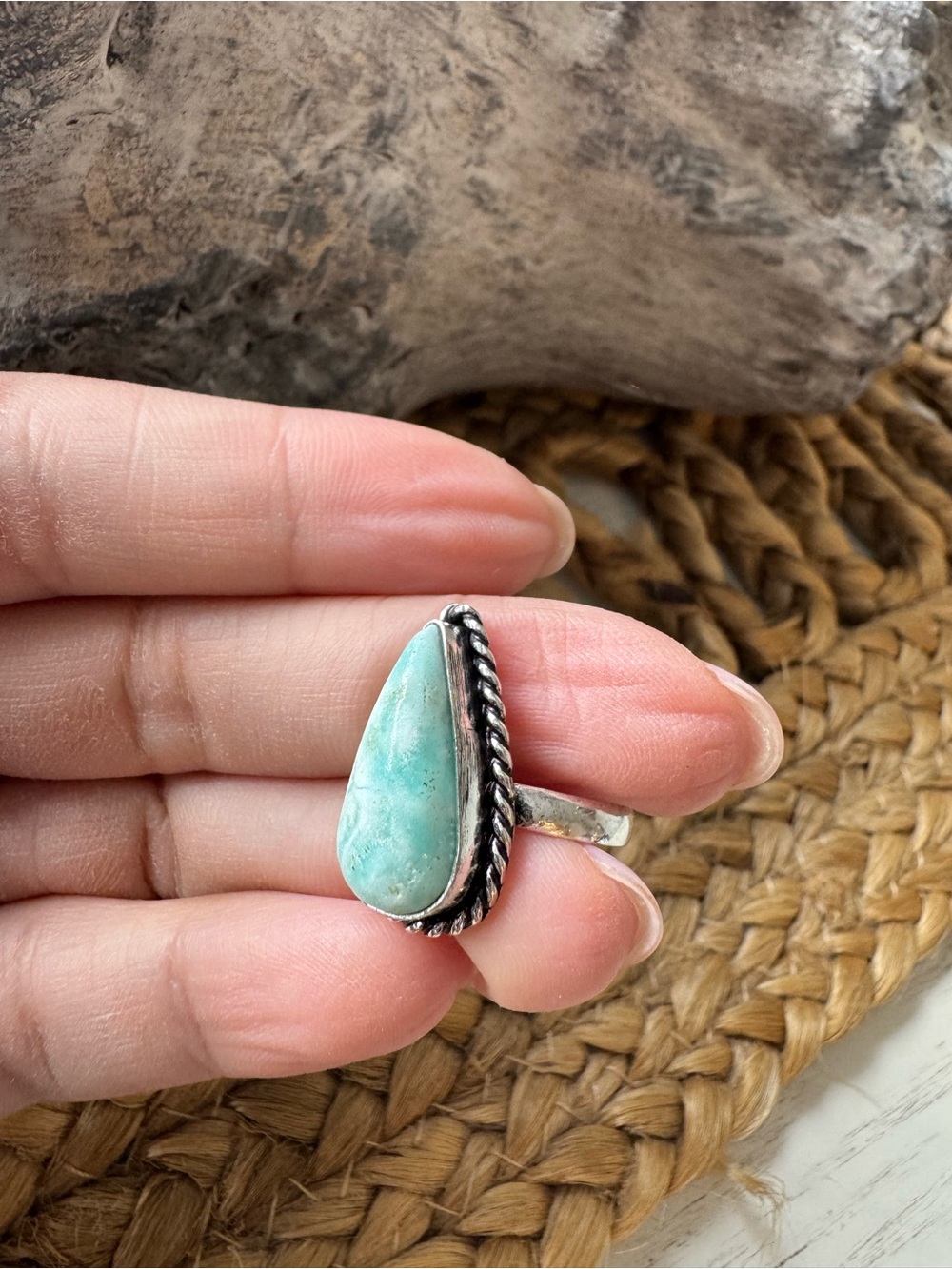 🤩NEW GREEN CHALCEDONY RING - Picture 7 of 9
